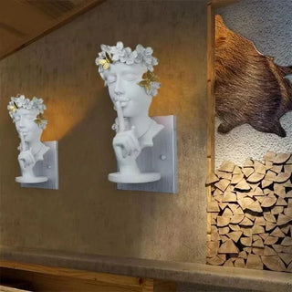 Decorative Wall Lamp – Sculpted Resin Butterfly Light With Gold Finish