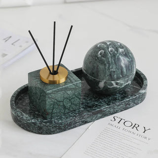 marble stone diffuser handcrafted aroma diffuser set incense burner tray lifestyle view