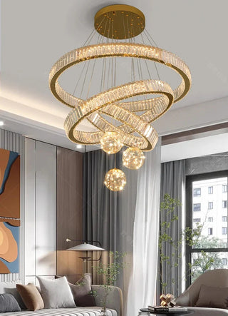 Modern Crystal Chandelier – Dimmable LED Lighting | Elegant Living & Dining Room Fixture