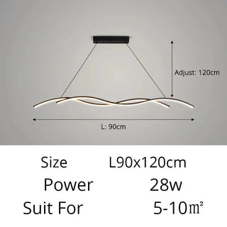 Modern LED Pendant Light – Minimalist Metal Pendant Lamp with Adjustable Lighting