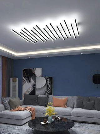 Semi-Flush Chandelier – Modern LED Ceiling Light | Iron Fixture for Dining Room