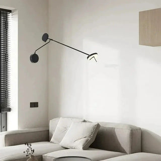 Black Metal Wall Light – Modern Wall Sconce with LED for Bedroom & Office
