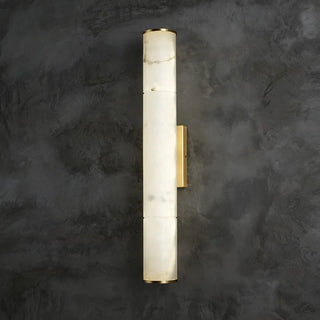 Marble Wall Light – Copper Wall Sconce with Integrated LED and Brass Bracket Fixture