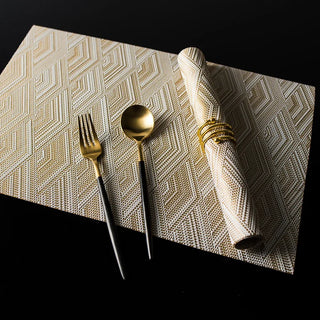 heat insulation placemats woven plain weave non slip table protectors set detail