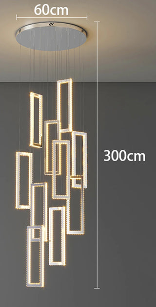 Modern Crystal Chandelier – Elegant Living Room Lighting with Adjustable Dimmable LED