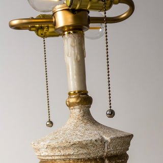 Retro beige lamp side — luxury resin warm ambient