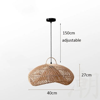 Rattan Pendant Light – Bamboo Woven Lamp with Eco Friendly LED Lighting