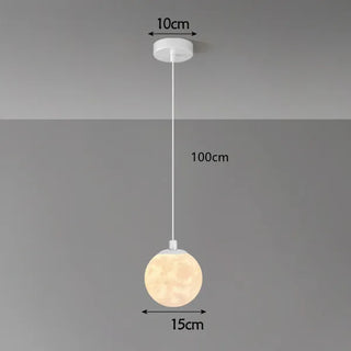 Modern LED Pendant Light – White Metal Lamp With Integrated LED Bulb