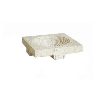travertine stone tray earthworks luxury handmade bowl style tray close-up