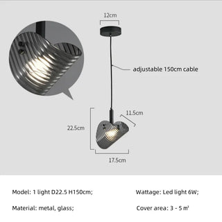 Smoked Glass Pendant Light – Modern Dining Room Lighting With Chrome Finish