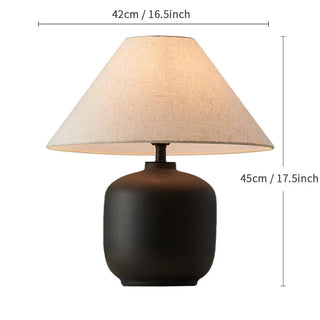 Ceramic Table Lamp – Japanese Style Lamp with Adjustable LED & Remote Control