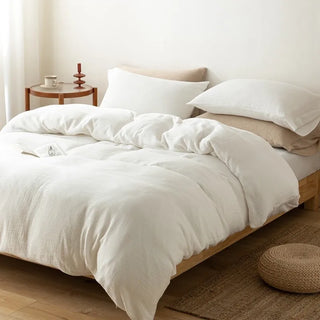 linen duvet cover classic white european bedding 500 thread count french linen detail