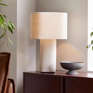 Fabric Floor Lamp – Modern Metal Wabi Sabi Lamp with Soft LED Lighting