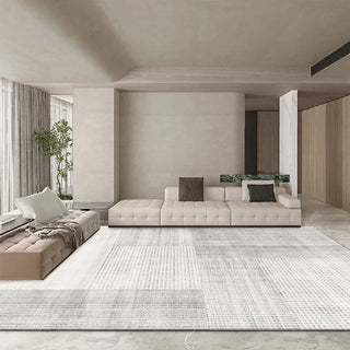 neutral art carpet contemporary ai designed mediterranean polyester woven rug front view
