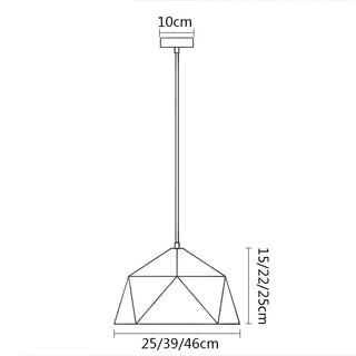 Loft Hanging Lamp - Industrial Pendant Light with Multicolor Shades | E27 Compatible