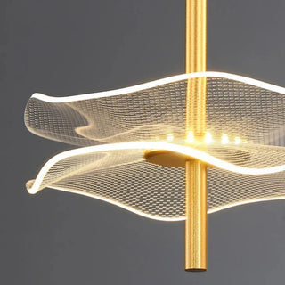 Modern LED Pendant Light – Scandinavian Gold Lampshade With Soft Ambient Lighting