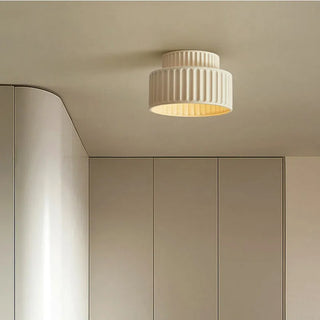 Cream Ceiling Light – Minimalist Bedroom Lamp with Dimmable LED Soft Ambient Lighting