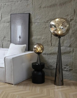 Lava Ball Floor Lamp – Decorative Aluminum Base With Acrylic Globe Light
