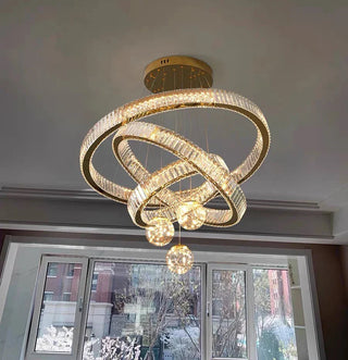 Modern Crystal Chandelier – Dimmable LED Lighting | Elegant Living & Dining Room Fixture