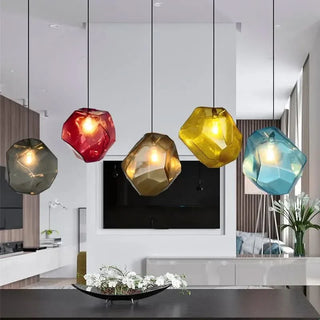Stone Pendant Light – Colorful LED Pendant Lamp with G4 Bulbs | Energy Saving Design