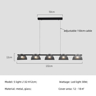 Smoked Glass Pendant Light – Modern Dining Room Lighting With Chrome Finish