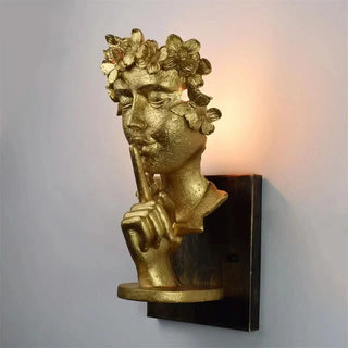 Decorative Wall Lamp – Sculpted Resin Butterfly Light With Gold Finish