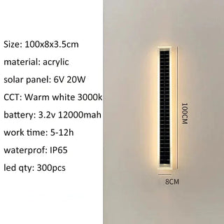 Solar LED Wall Light – Waterproof Outdoor Solar Powered Wall Lamp with Lithium Battery