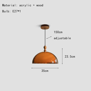 Brown Acrylic Pendant Light – Modern Dining Room Chandelier With Warm Ambient Lighting