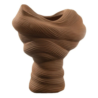ceramic vase torso handmade porcelain art vase earthworks 37cm front view