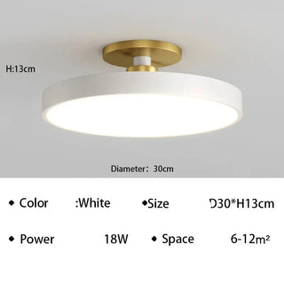 Aluminum LED Ceiling Light – Modern Minimalist Fixture with Soft Ambient Lighting