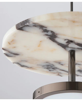 Natural Stone Pendant Light – Black LED Adjustable Hanging Light Bedroom