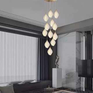 Modern Glass Pendant Light – Dimmable LED Pendant Lamp for Living Room Lighting
