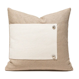 giovanni italia cushion cover handmade woven textile eco-friendly vegan leather front view