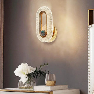 Directional Wall Light – Modern Minimalist Oval Wall Sconce in Gold Metal