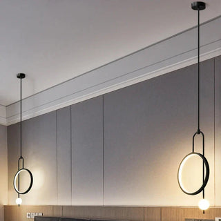 Modern Ring Pendant Light – LED Hanging Lamp With Adjustable Height & Warm Accent Lighting