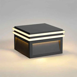 Outdoor Solar Lamp – Square Stainless Steel LED Garden Light | Weather Resistant Design
