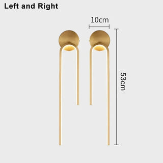 Modern Metal Wall Light – Sculptural LED Wall Sconce with Tapered Arm in Black or Gold