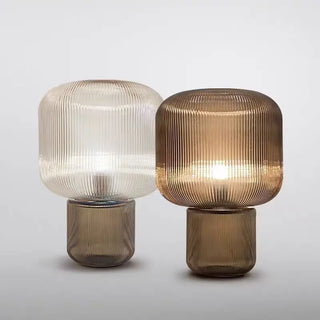Minimalist Glass Lamp – Chrome Finish Table Lamp for Bedroom & Office Lighting