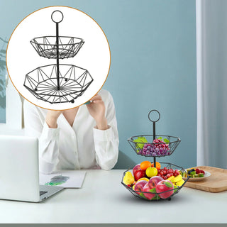 Metal tiered fruit stand