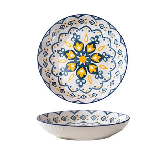 ceramic art plates earthworks handcrafted porcelain dinnerware set elegant european style front view
