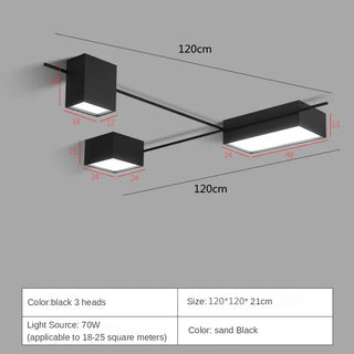 Modern LED Ceiling Light – Acrylic Surface Mount Light With Stainless Steel Finish