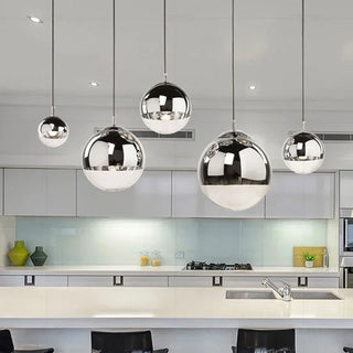 Minimalist Pendant Light – Electroplated Glass LED Dining Room Fixture