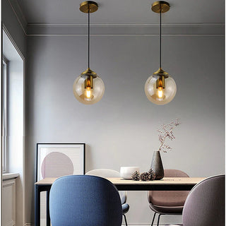 Polished Glass Pendant Light – Modern LED Ceiling Lamp | Living Room Lighting