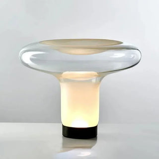 Art Deco Glass Lamp – Elegant LED Table Lamp with Chrome Finish & Touch Switch