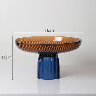 crystal glass bowl earthworks handcrafted luxury dining fruit bowl elegant tableware alternate view