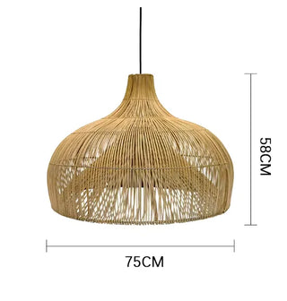 Rattan Pendant Light – Bamboo Woven Lamp with Eco Friendly LED Lighting