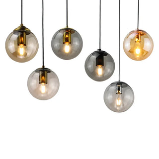 Modern Pendant Light – Gold Pendant Lamp With Glass Shade & Warm Ambient Lighting