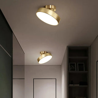 Copper Ceiling Light – Modern Brushed Copper Fixture for Living Room Lighting