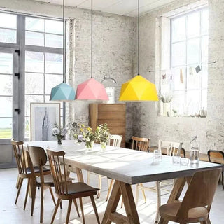 Loft Hanging Lamp - Industrial Pendant Light with Multicolor Shades | E27 Compatible