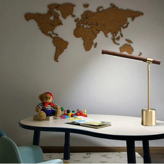 Bamboo Bedside Lamp – Minimalist LED Table Lamp with Iron Base & Warm Light